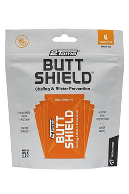 ButtShield Anti Chafing Towelette 6 Pack - Orange