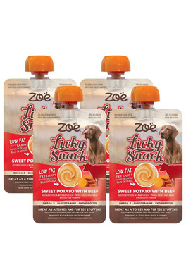 Zoe Licky Snack Dog Treat Paste 85g - Beef - Orange