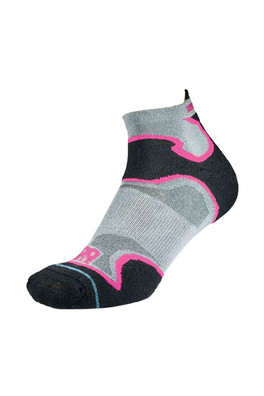 Ladies Fusion Socklet Repreve Low Cut Socks - Silver / Pink