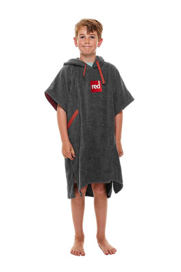 Towelling Kids Change Robe - Grey
