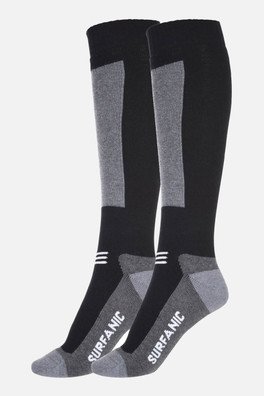 Endurance Merino Ski Socks 2-Pack - Black