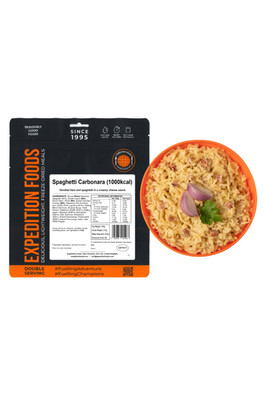 Spaghetti Carbonara Camping Food (1000kcal) - Spaghetti Carbonara