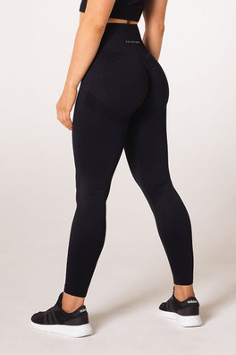 Define Womens Seamless Scrunch Leggings - Black