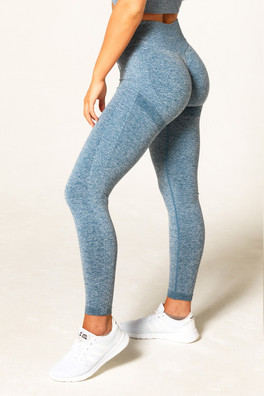 Define Womens Seamless Scrunch Leggings - Blue