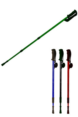 Aluminium Telescopic Walking Pole - Assorted - Assorted Colours