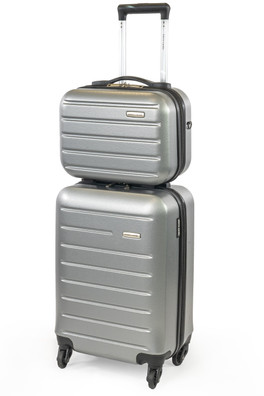 Voyager Hard Shell Carry On Suitcase Hand Luggage - Charcoal