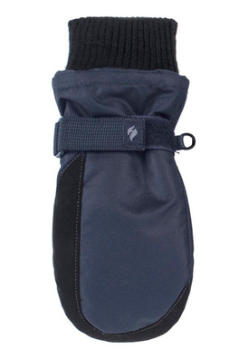 Kids Winter Fleece Lined Thermal Ski Snow Mittens - Blue