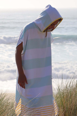 Tides Womens Changing Robe - Mint/Yellow