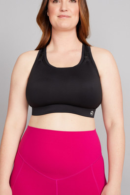 Freyja Women's Nursing Sports Bra G-J Cup - Jet Black