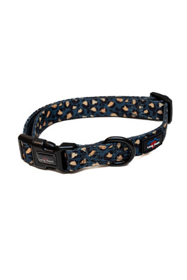 Funk The Dog Padded Collar - Leopard Green & Gold