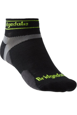 Ultra-Light Mens T2 Merino Low Cut Run Socks - Black