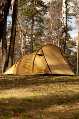Kalo 3 Person Tunnel Tent 100% Recycled Polyester - Orange / Blue