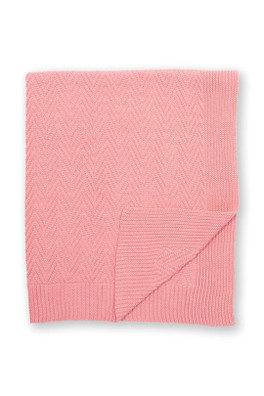 Heirloom Baby 100% Cotton Knit Blanket - Dusky Pink