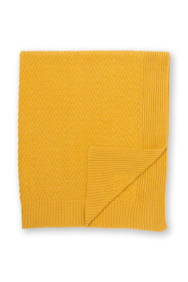 Heirloom Baby 100% Cotton Knit Blanket - Ochre