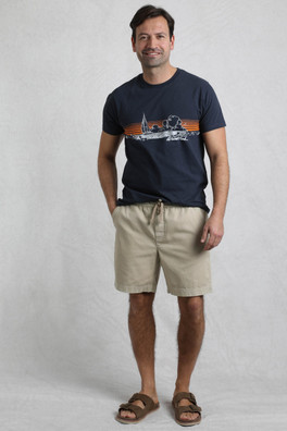 Weston Mens Relaxed Canvas Shorts - Flint Stone