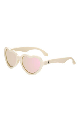 Polarised Kids Heart Sunglasses - Sweet Cream