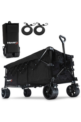 Premium Folding Camping Trolley - Black/300L