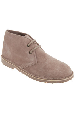 Womens Suede Desert Boots - Light Taupe