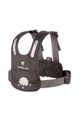 Reflective Toddler Reins Hedgehog - Grey