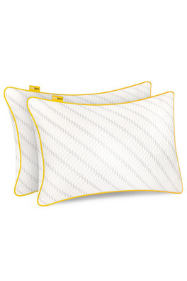 2 Pack Luxury Caravan Memory Foam Pillow - White