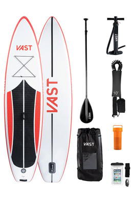 Flare iSUP 11'6" Touring Stand Up Paddle Board - White/Black/Red