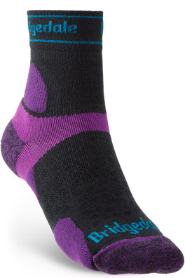 Ultra-Light Mens T2 Merino Run Mini-Crew Socks - Charcoal Grey