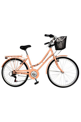 Aurai Trekker 26" Womens Heritage Bike 17" Frame - Peach