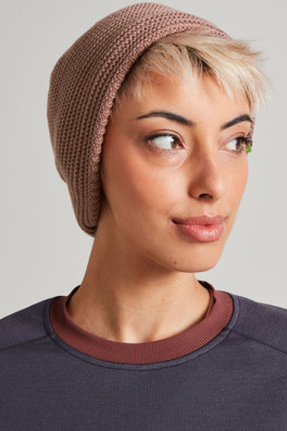 ALTA Unisex Heavy Knit Beanie - Dark Mineral Pastel Pink