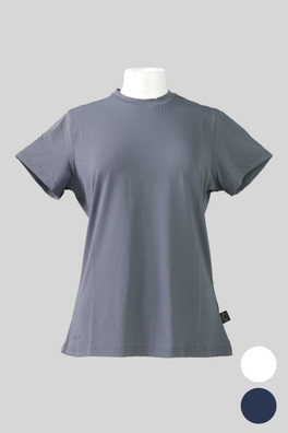 Womens Short Sleeve Tee 92% Recycled Polyester - Graphite