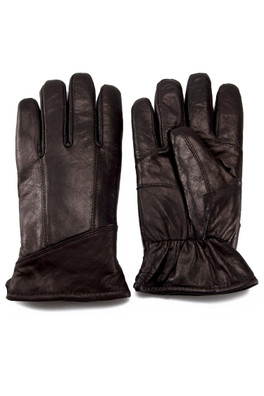 Mens Leather & Sheepskin Gloves - Black