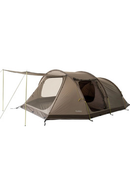 4 Person Tunnel Tent 100% Recycled Polyester - Taupe / Grey