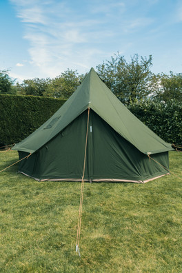 4M Cotton Canvas Bell Tent - Olive Green