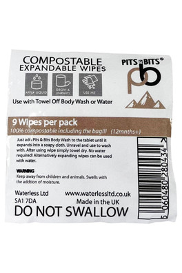 Compostable Expanding Wipes 9 pack - White