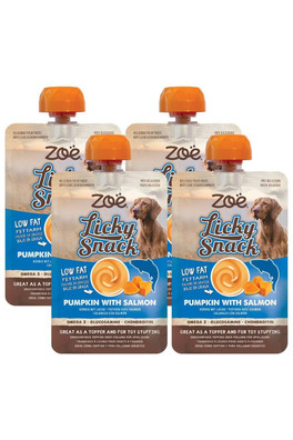 Zoe Licky Snack Dog Treat Paste 85g - Salmon - Orange