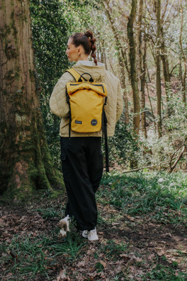 Cornel 22L Large Roll Top Backpack - Mustard