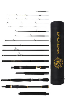 Infinite Ultimate Spin Travel Fishing Rod+Case - Black
