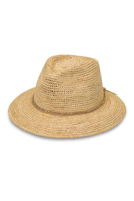 Malibu Womens Fedora Sun Hat - Natural