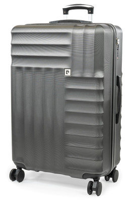 Soleil Wheeled Hard Sided Suitcase Hold Luggage - Charcoal Grey