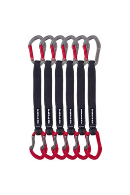 Alpha Sport Quickdraw 6-Pack for Rock Climbing - Red 25cm
