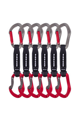 Alpha Sport Quickdraw 6-Pack for Rock Climbing - Red 12cm