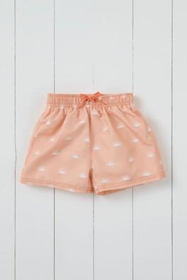Kids Microfibre Swim Shorts - Peach