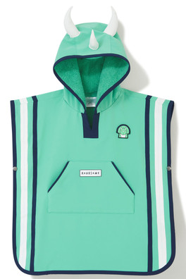 Spike Kids Lined Poncho - Green/Navy Blue