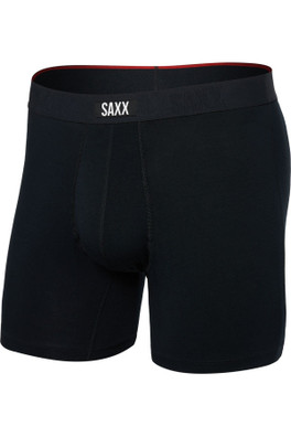 Vibe Xtra Mens 6" Leg Boxer Briefs - Jet Black