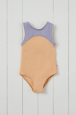 Kids Honeycomb Waffle Swimsuit - Peach