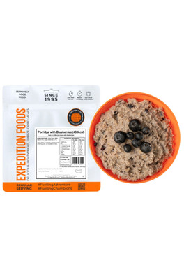 Porridge with Blueberries Camping Food (450kcal) - Porridge with Blueberries