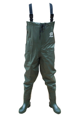 Mens PVC Fishing Chest Wader - Green