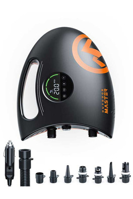 Shark 2S - Rechargeable Paddle Board Pump - Black/Orange