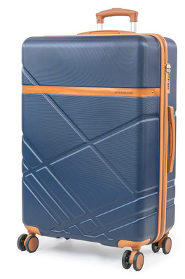 Elegant Eton Hard Suitcases 8 Wheel TSA Luggage - Navy