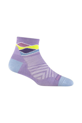 Ladies Quarter No Cushion Running Merino Socks - Lavender