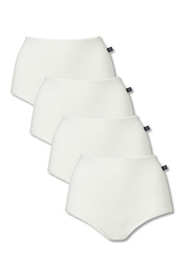 Womens Four-pack Bamboo Full Briefs - Ivory